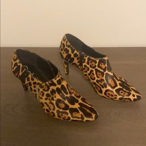 Animal print booties